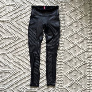 SPANX faux leather moto leggings